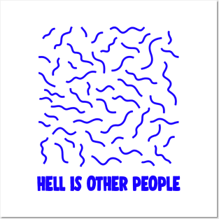 Hell Is Other People - Nihilist 80s Graphic Design Statement Posters and Art